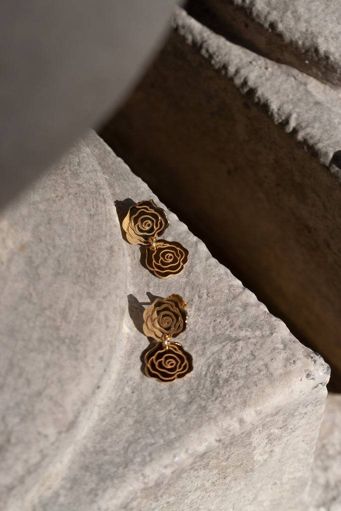JUKSEREI ROSE DUO EARRINGS Vierteljährliche Förderung