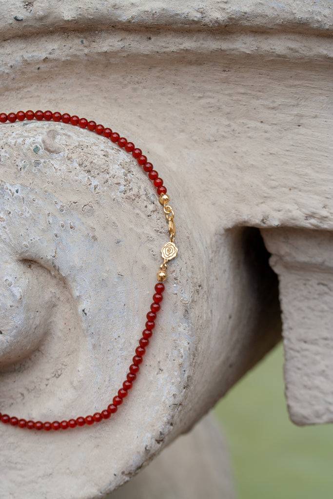 JUKSEREI ROSE CARNELIAN NECKLACE Kostenloser Versand international