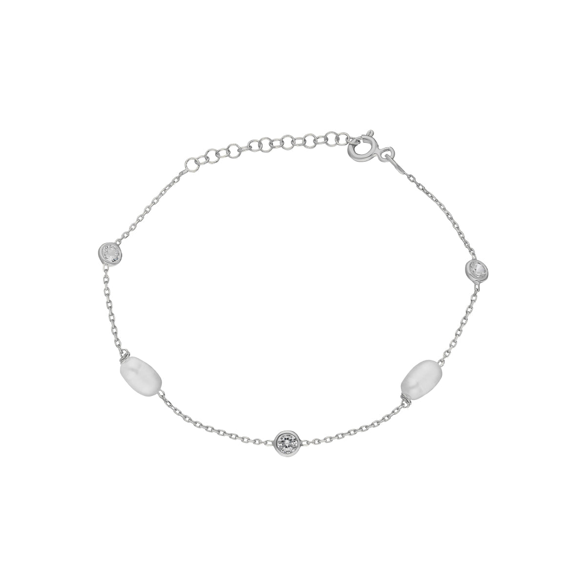 Kardelen Stein Armkette mit Perlen - 925 SILBER Letzter Tag