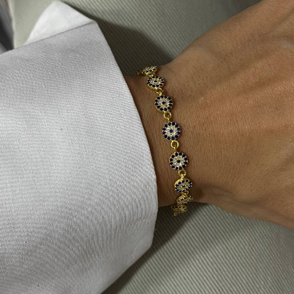 Kardelen Full Nazar Armband - 925 SILBER Jubiläumsangebot