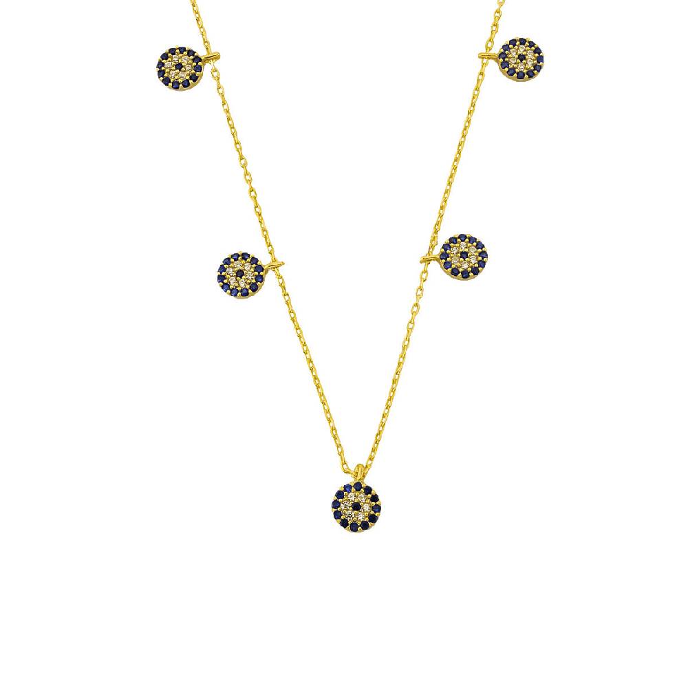 Kardelen Nazar Chocker 5er Kette - 925 SILBER JETZT KAUFEN