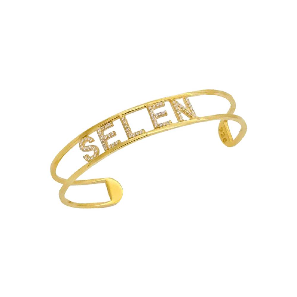 Kardelen Gliederung Design Bangle Zirkonia - 925 SILBER Zeitlich begrenztes Angebot