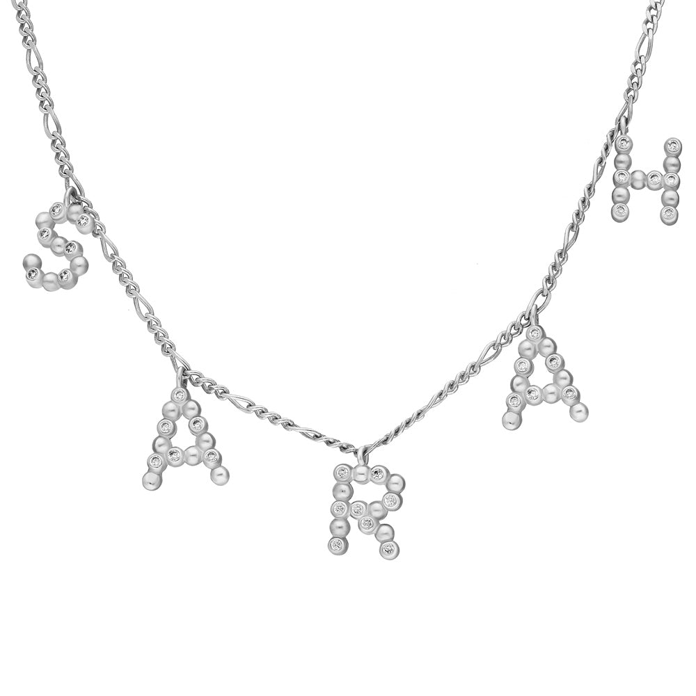 Kardelen Chocker Ball Zirkonia Namenskette - 925 SILBER Exklusive Angebote