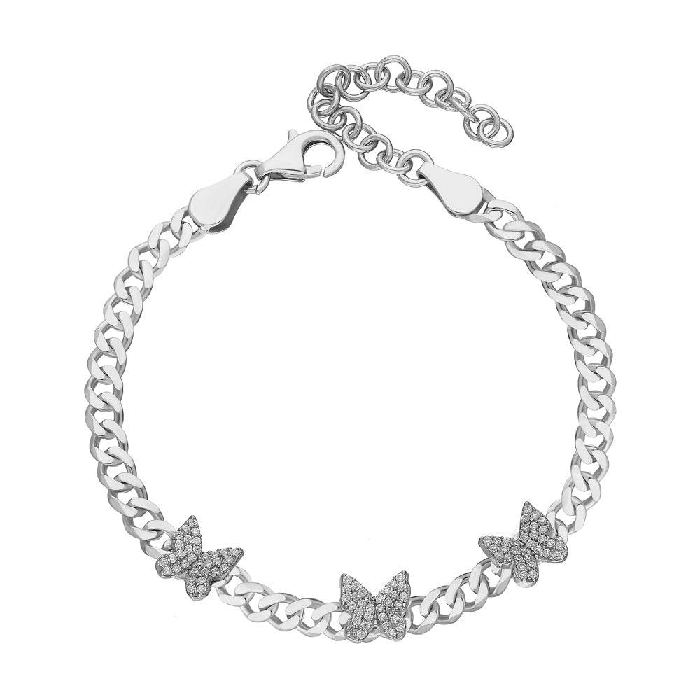Kardelen Gourmet Butterfly Zirkonia Stein Armkette - 925 SILBER JETZT KAUFEN