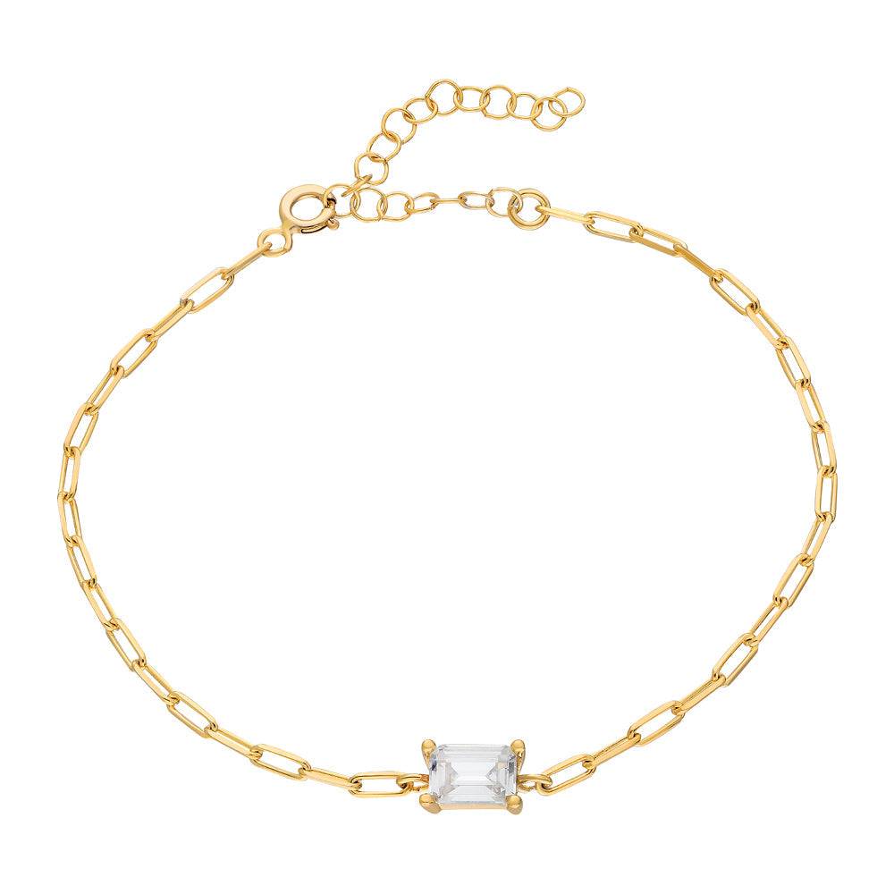 Kardelen Baguette Armkette II - 925 SILBER Vierteljährliche Förderung