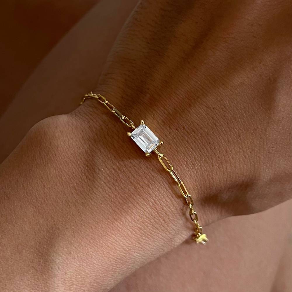 Kardelen Baguette Armkette II - 925 SILBER Vierteljährliche Förderung