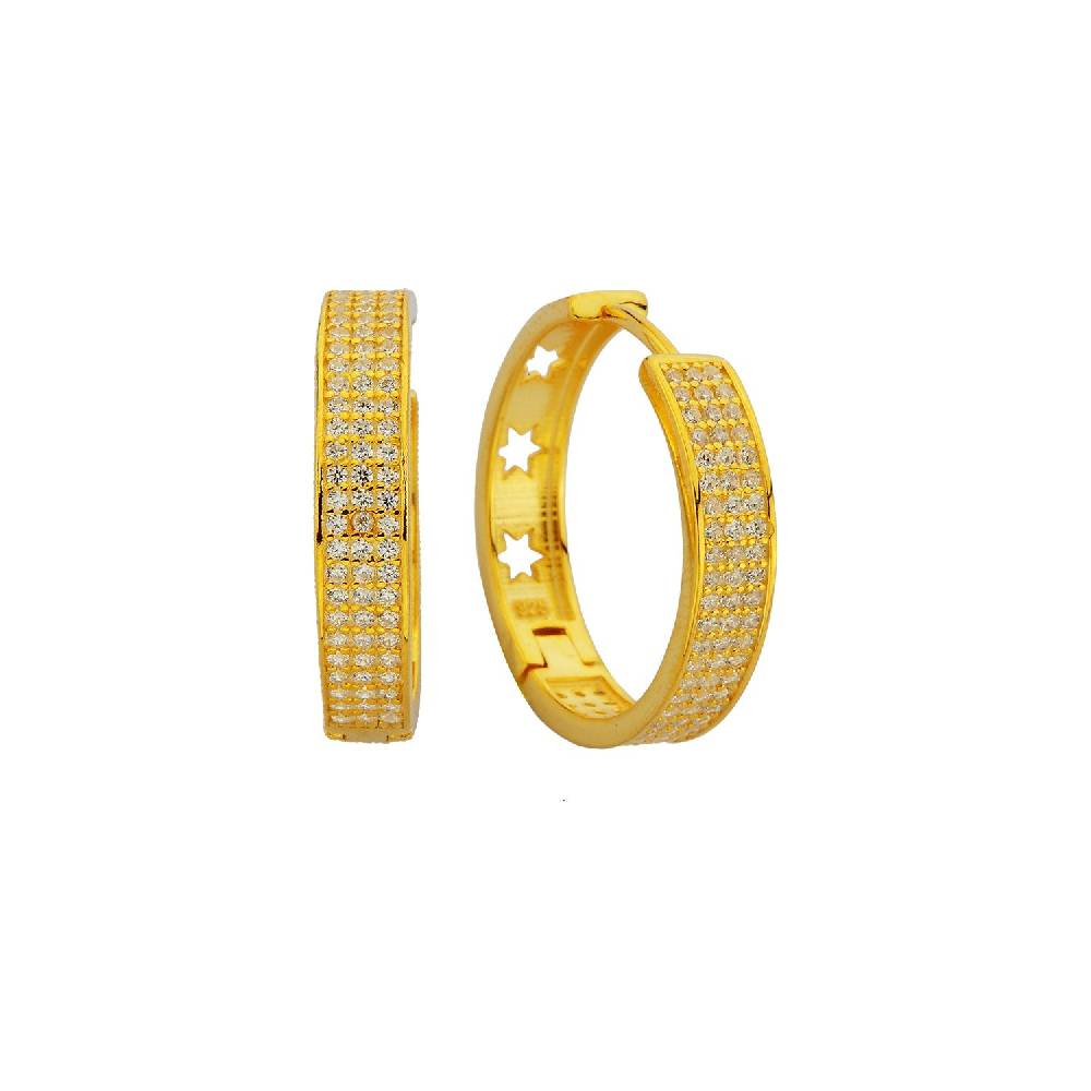 Kardelen Zirkonia Hoop Ohrring mit Sternsymbol - 925 SILBER Im Verkauf