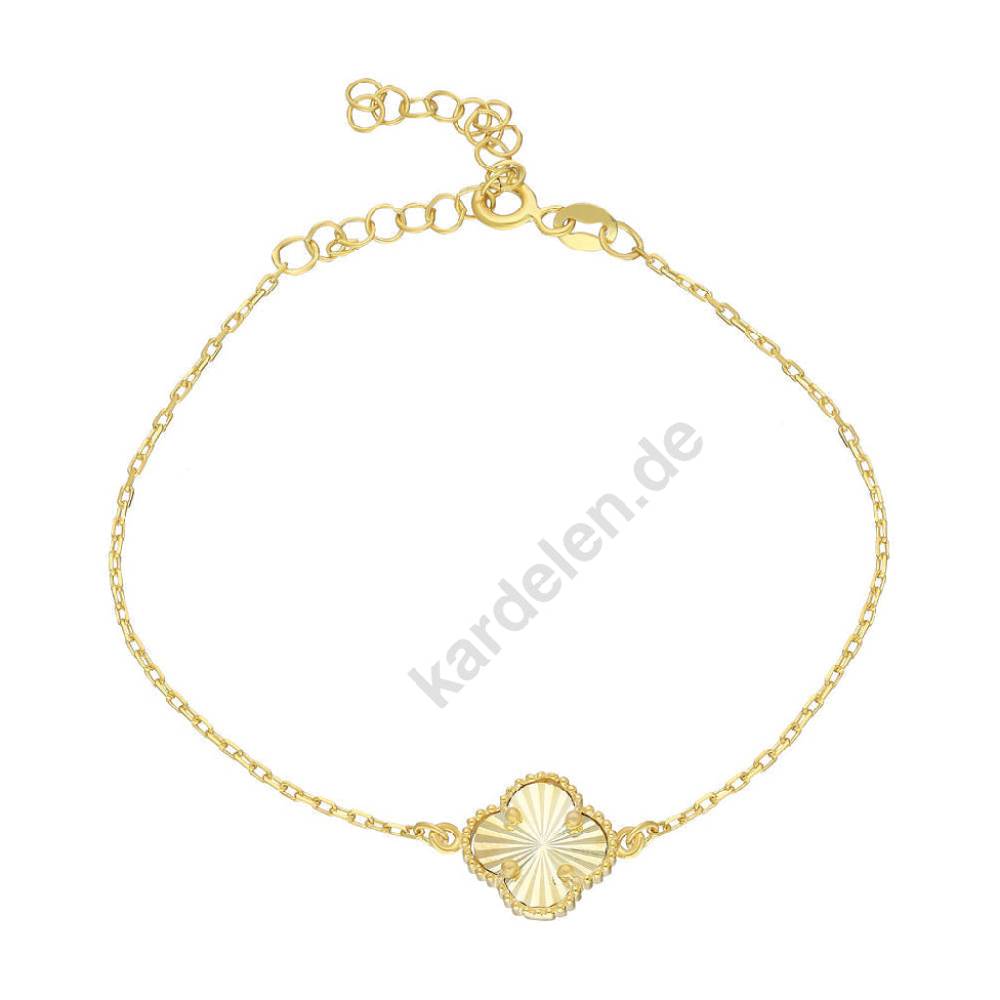 Kardelen 14K GOLD KLEE ARMKETTE II Nur für heute