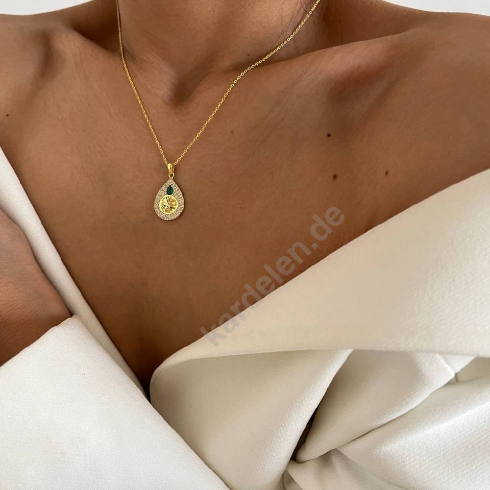 Kardelen 14K GOLD Auftakelung Halskette Kostenloser Versand international