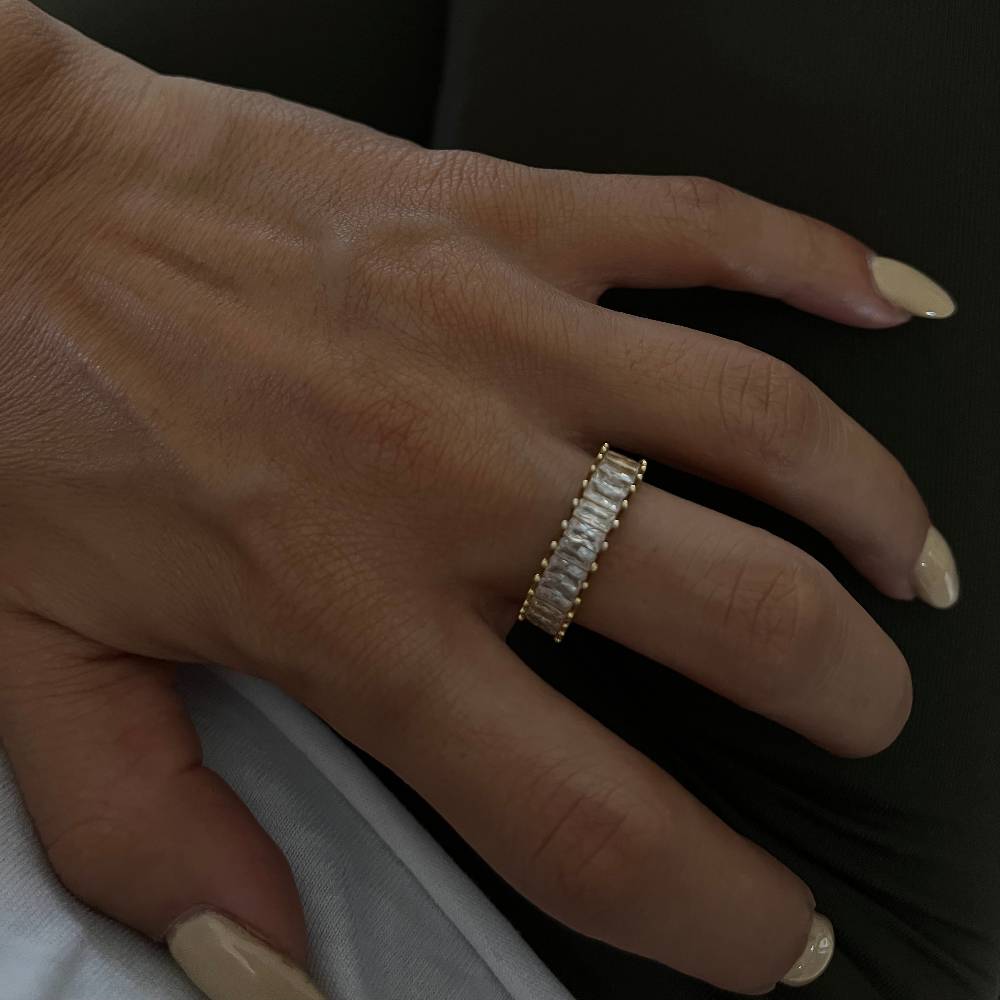 Kardelen Baguette Stones Ring - 925 SILBER Fabrikverkauf