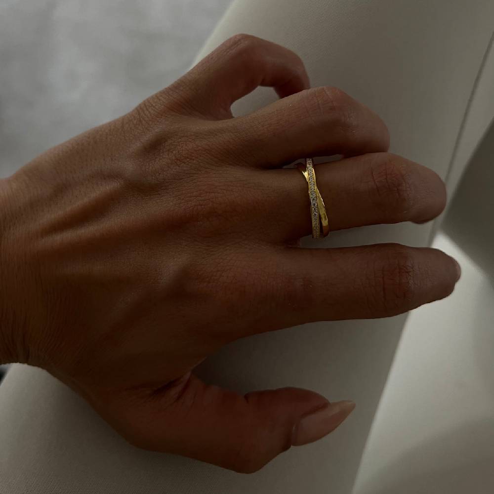 Kardelen Circle Zirkonia Ring - 925 SILBER Fabrikpreis