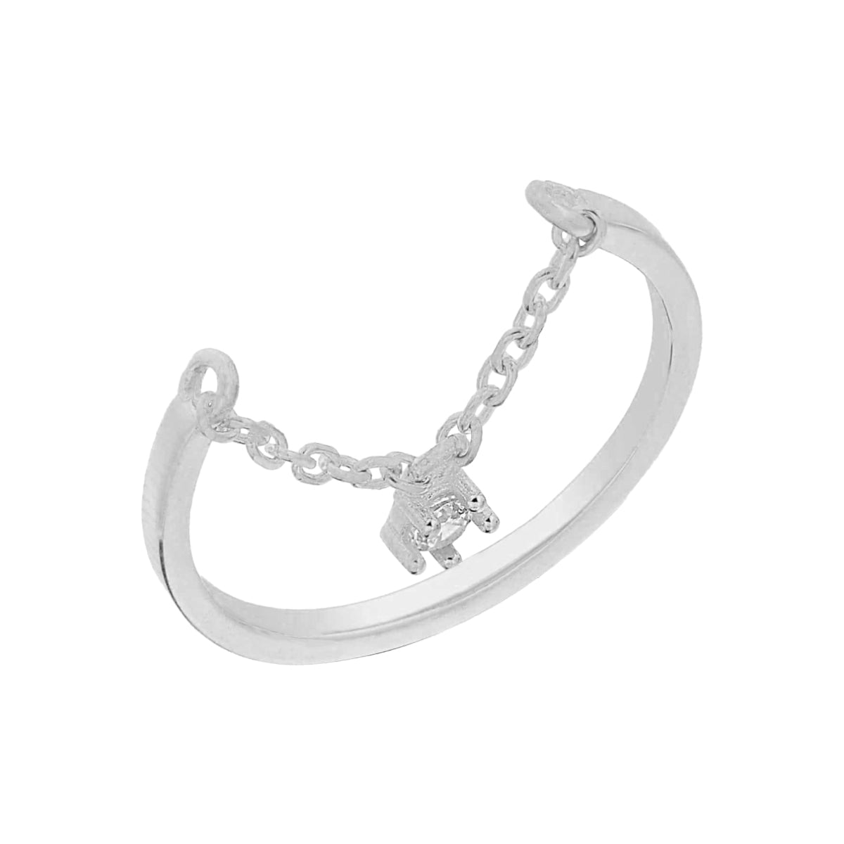 Kardelen Chain Zirkonia Ring - 925 SILBER Kostenlose Rückgabe