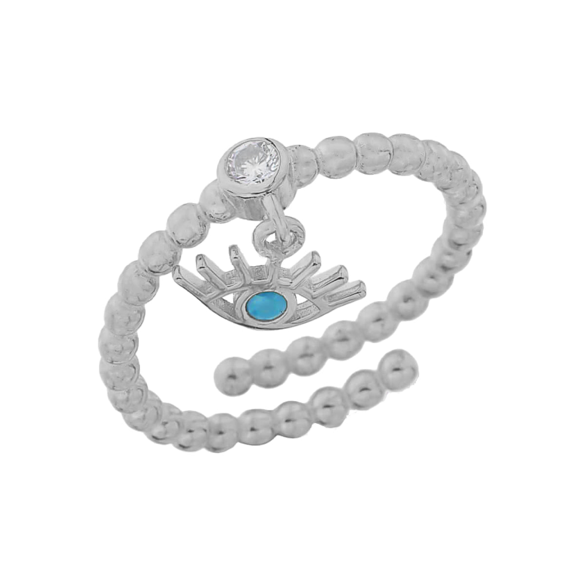 Kardelen Stone Ring mit Auge - 925 SILBER Neueste Stile