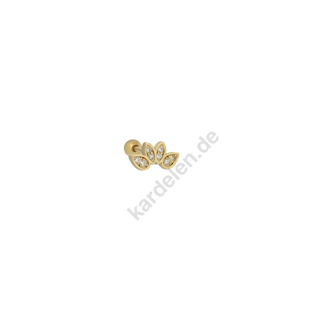 Kardelen LINN ZIRKONIA PIERCING - 925 SILBER Super Rabatt