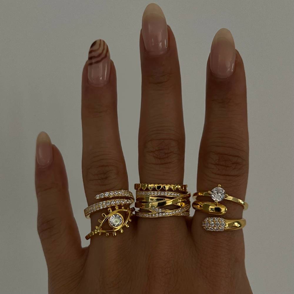 Kardelen Big Shaylee Zirkonia Ring - 925 SILBER 50% Rabatt für begrenzte Zeit