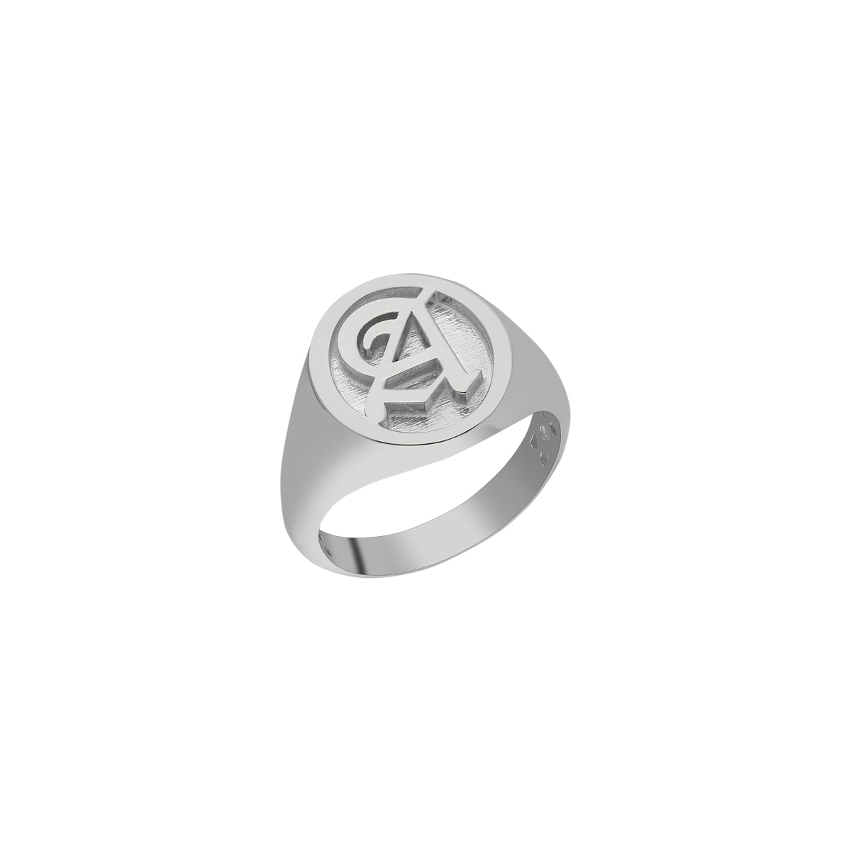 Kardelen Buchstaben Ritter Ring - 925 SILBER Online Shopping