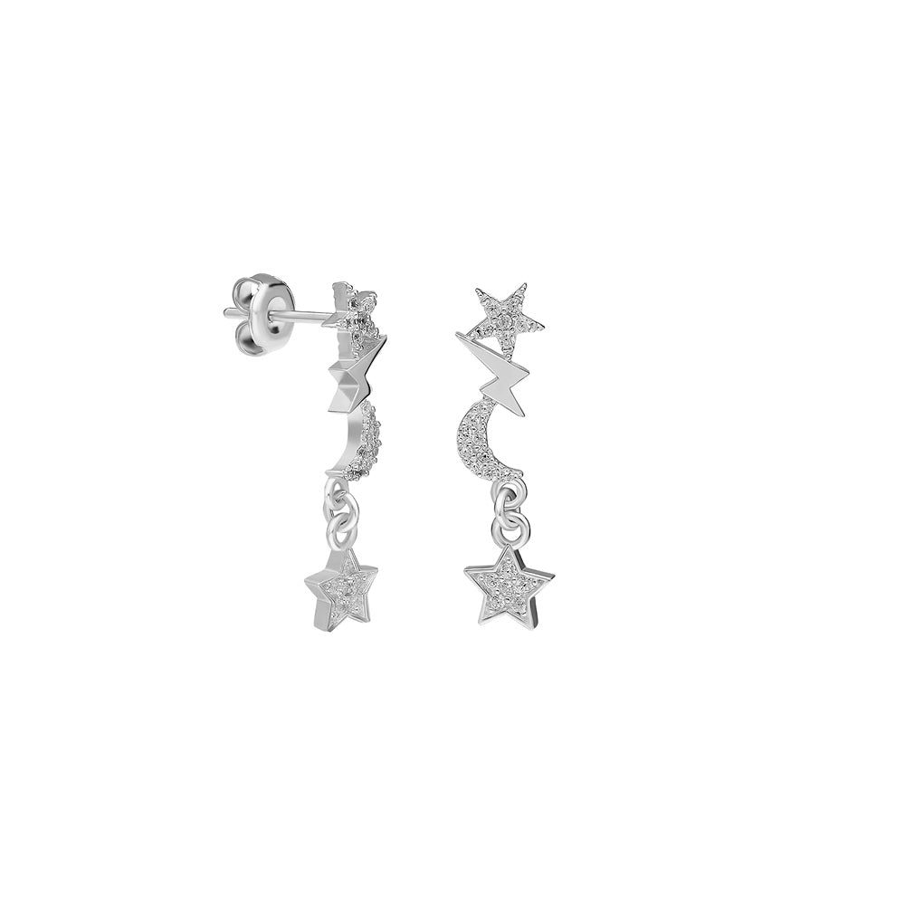 Kardelen Symbolisierte Ohrringe mit Zirkonia - 925 SILBER Osterangebot