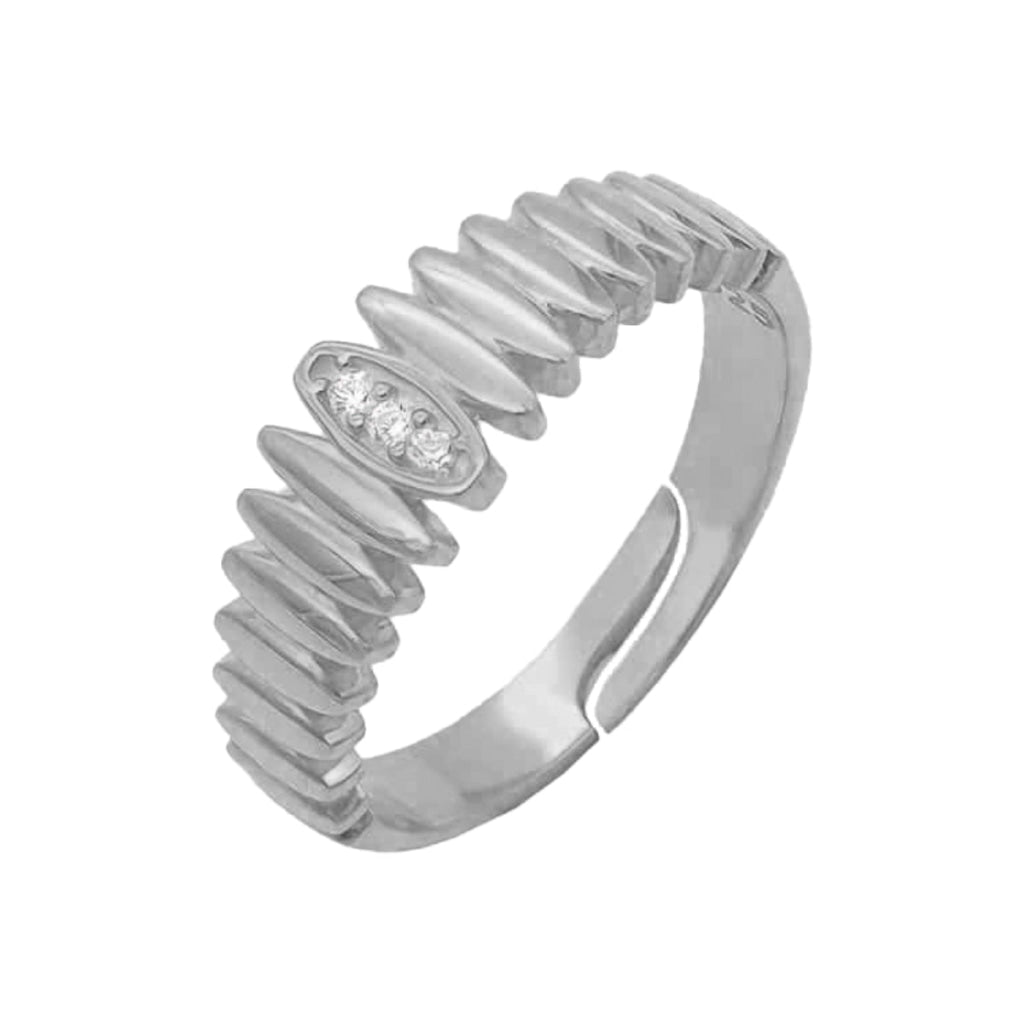 Kardelen Wave Design Zirkonia Ring - 925 SILBER Valentinstagsangebot