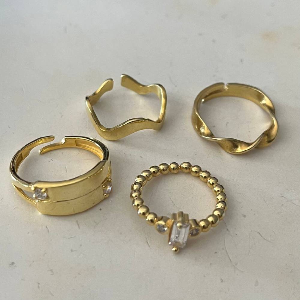 Kardelen Wave Design Zirkonia Ring - 925 SILBER Valentinstagsangebot