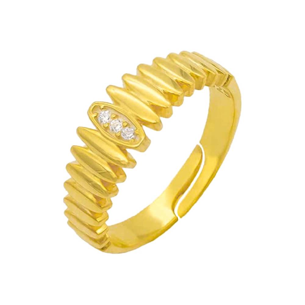 Kardelen Wave Design Zirkonia Ring - 925 SILBER Valentinstagsangebot