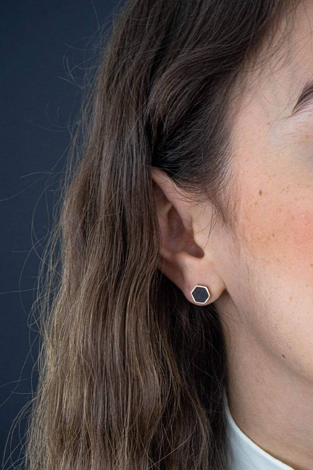 Kerbholz HEXA EARRING Walnuss Clearance-Verkauf