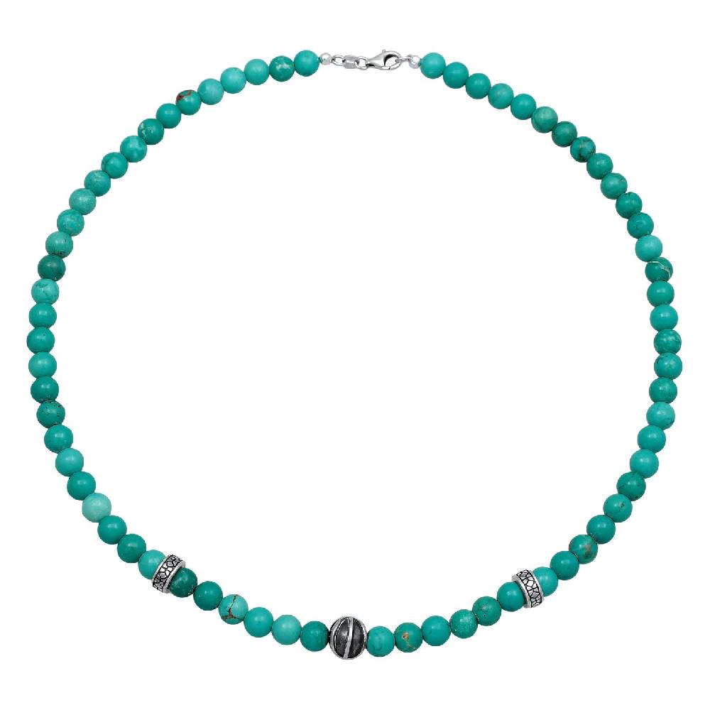 Kuzzoi Halskette Beads Vintage | Howlith (Türkis) Zeitbegrenzte Promotion