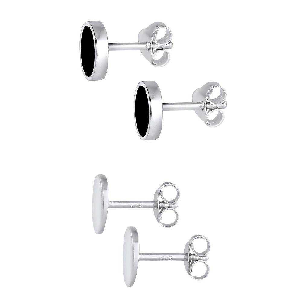 Kuzzoi Ohrringset Geo Rund | Emaille Super Rabatt