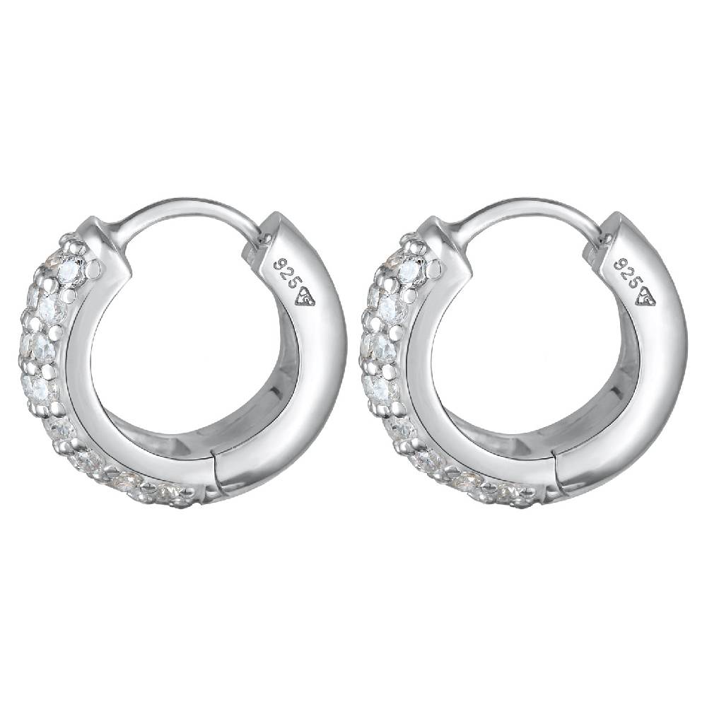 Kuzzoi Creolen Chunky | Zirkonia (Weiß) Online Outlet