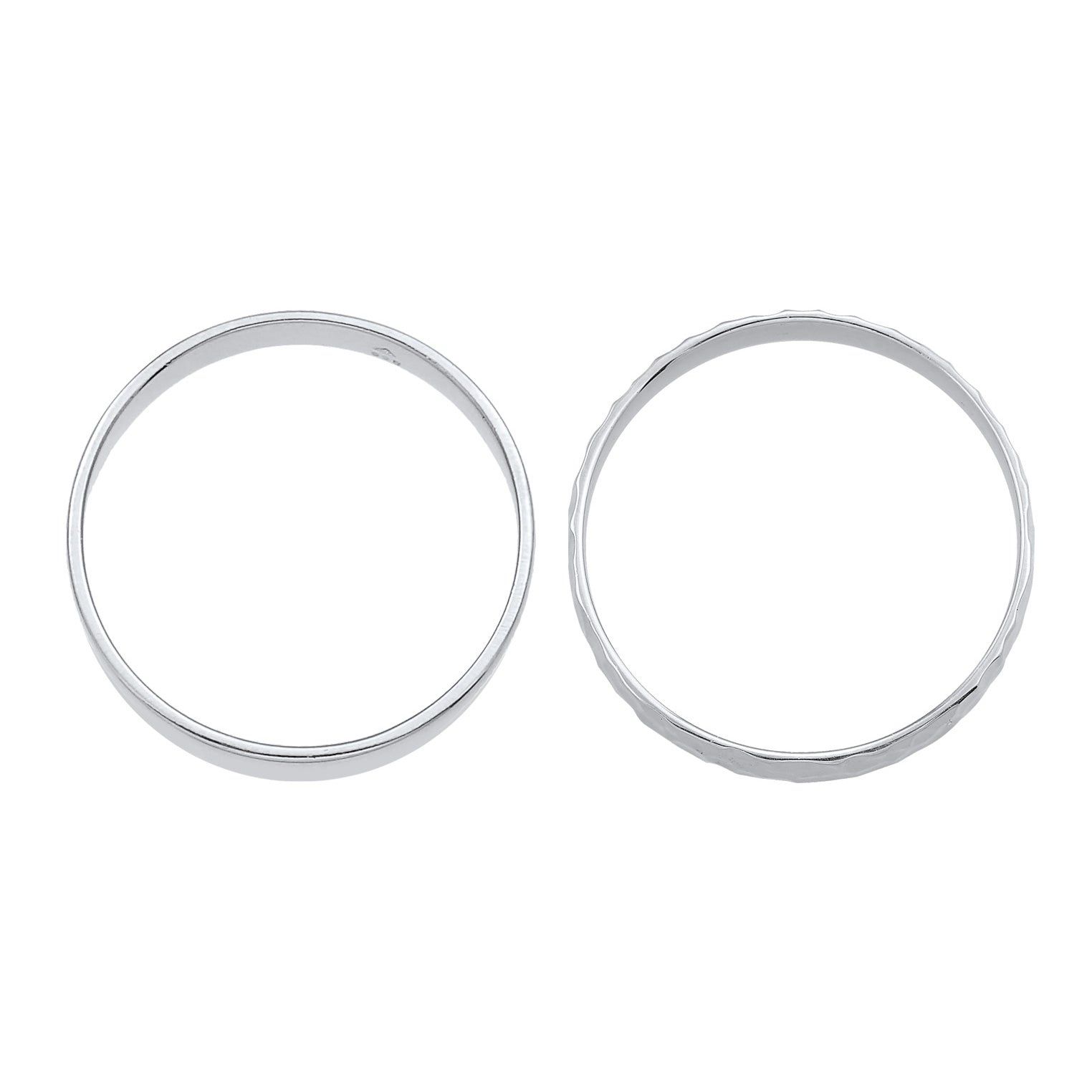 Kuzzoi Bandring 2er Set Gehämmert Günstig kaufen