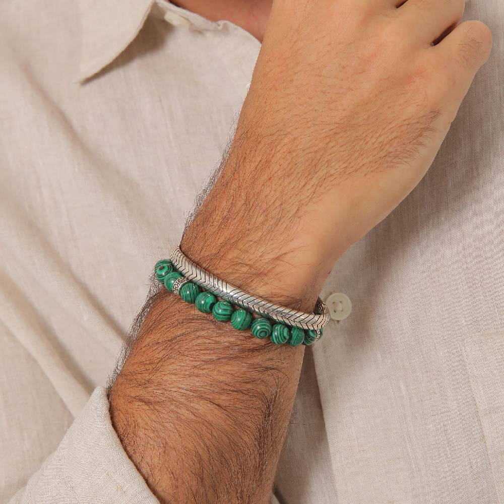 Kuzzoi Armbandset Armreif | Malachit (synth.) Lagerräumung
