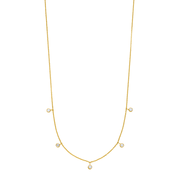 Leaf Jewelry Halskette "my first diamond" Charms, 14 K Gelbgold Kauf eins, bekomm eins gratis