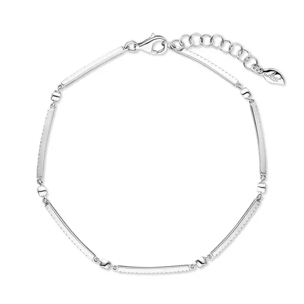 Leaf Jewelry Armband Bar, 18K Weissgold, Diamanten Tiefpreis