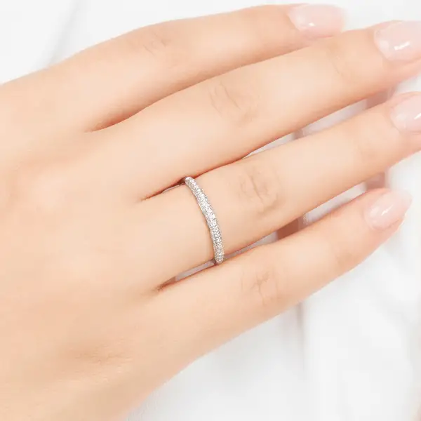 Leaf Jewelry Ring DAZZLE mit Diamanten, 14K Weißgold Kostenlose Rückgabe