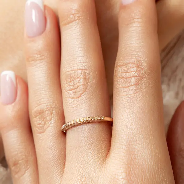 Leaf Jewelry Ring DAZZLE mit Diamanten, 14K Weißgold Kostenlose Rückgabe
