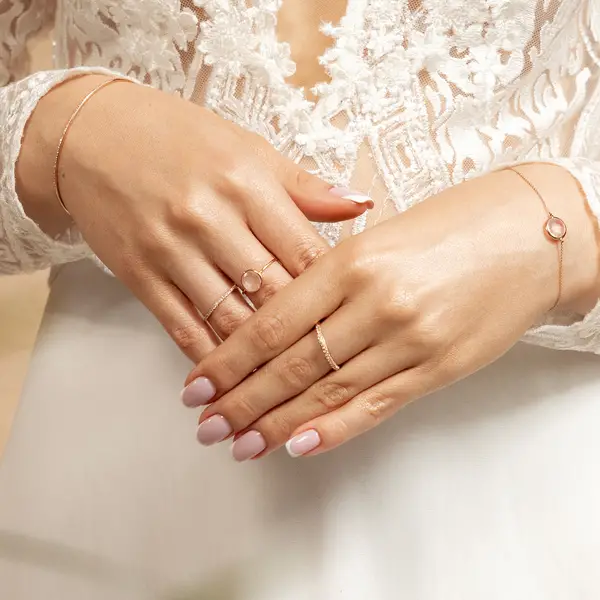Leaf Jewelry Ring DAZZLE mit Diamanten, 14K Weißgold Kostenlose Rückgabe
