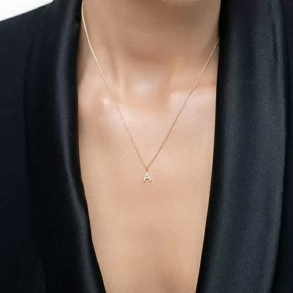 Leaf Jewelry Buchstabenketten, 14 K Gelbgold mit Diamanten JETZT KAUFEN
