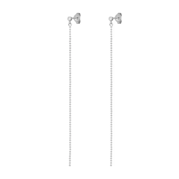 Leaf Jewelry Ohrstecker "my first diamond", ball chain, 14 K Weißgold Sonderangebot der Fabrik