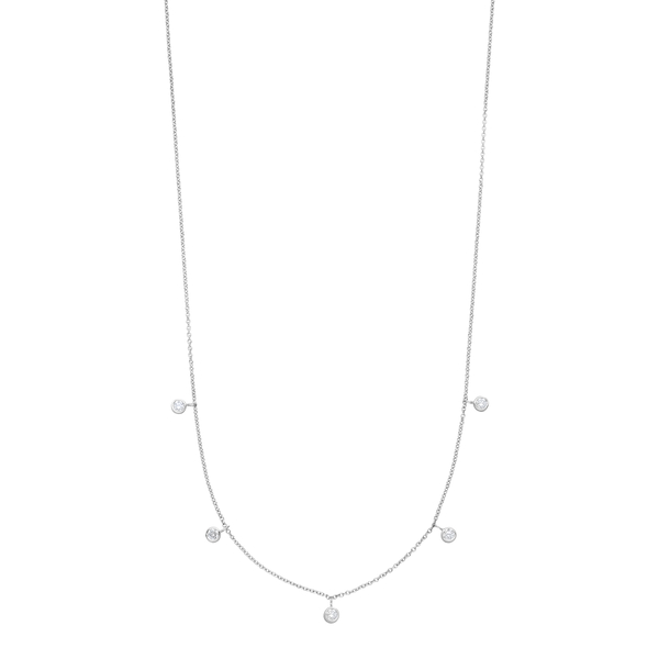 Leaf Jewelry Halskette "my first diamond" Charms, 14 K Weißgold 50% Rabatt mit kostenlosem Versand