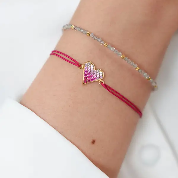 Leaf Jewelry Armkette Serenity, Rubin, 18 K Gelbgold vergoldet Flash Sale