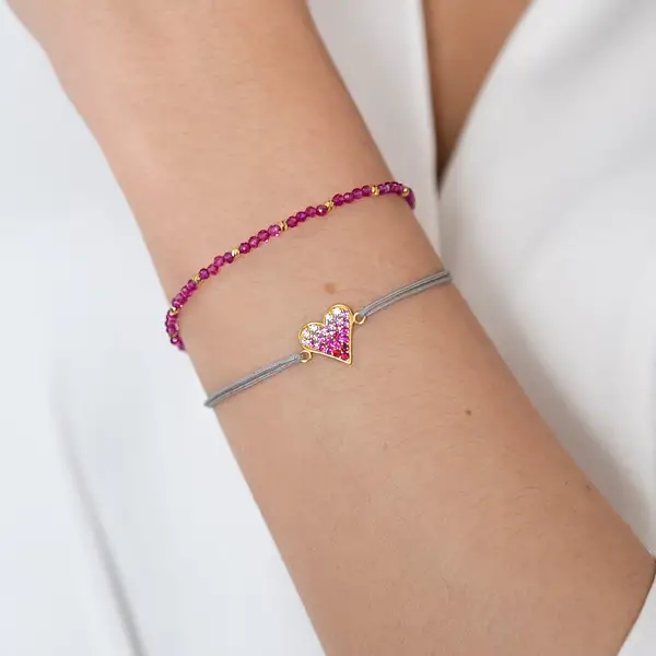 Leaf Jewelry Armkette Serenity, Rubin, 18 K Gelbgold vergoldet Flash Sale