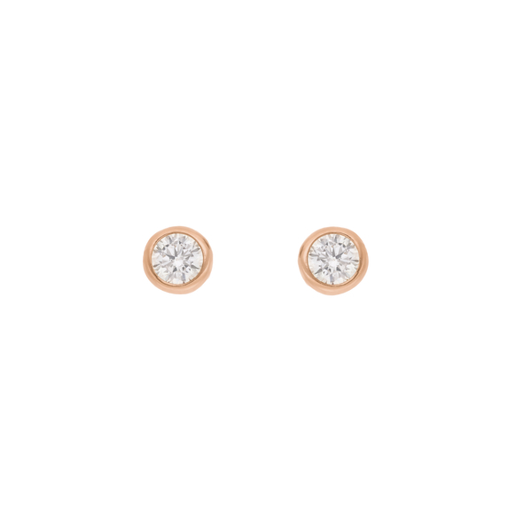 Leaf Jewelry Ohrstecker Pure, 18 K Rosegold vergoldet Räumungsverkauf