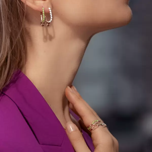 Leaf Jewelry Silber Creole, Rosegold, Neon Twist Auslauf