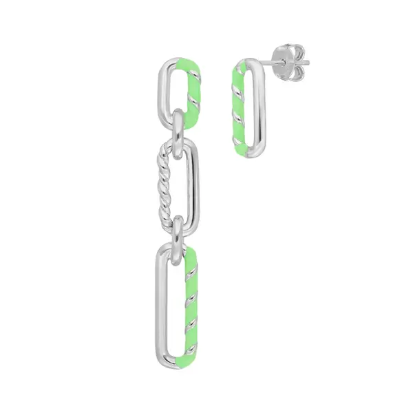 Leaf Jewelry Silber Ohrringe, Neon Twist Fabrik Onlineshop
