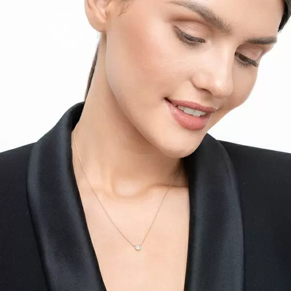 Leaf Jewelry Halskette Pavé II mit Diamanten, 18 K Gelbgold Tiefpreis