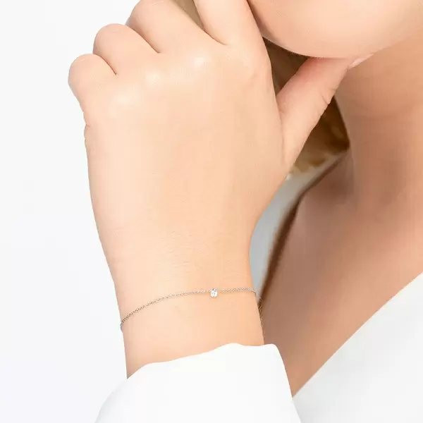Leaf Jewelry Armkette Pure Diamanten, 18 K Weißgold Lagerräumung