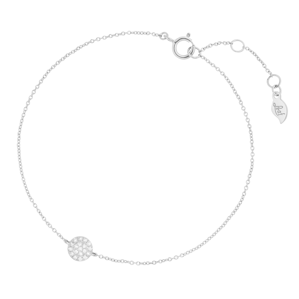 Leaf Jewelry Armkette Pavé mit Diamanten, 18 K Weißgold Black Friday Preise
