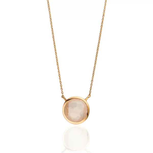 Leaf Jewelry Halskette Rosenquarz, 14 K Roségold Blitzverkäufe