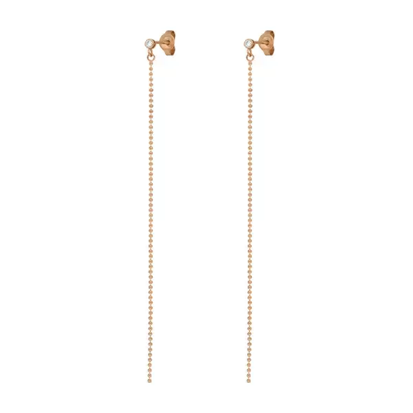Leaf Jewelry Ohrringe Ball Chain, 14 K Rosegold Muttertagsangebot