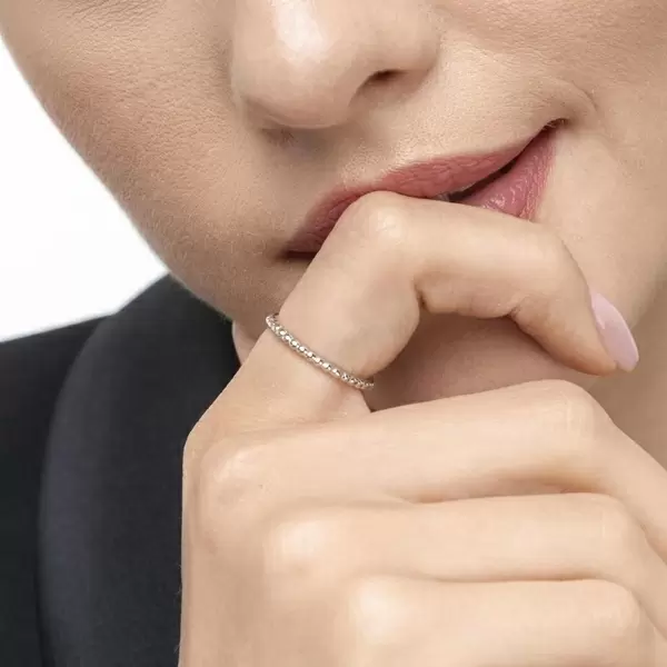 Leaf Jewelry Ring Kugel, 18 K Weissgold Heißer Verkauf