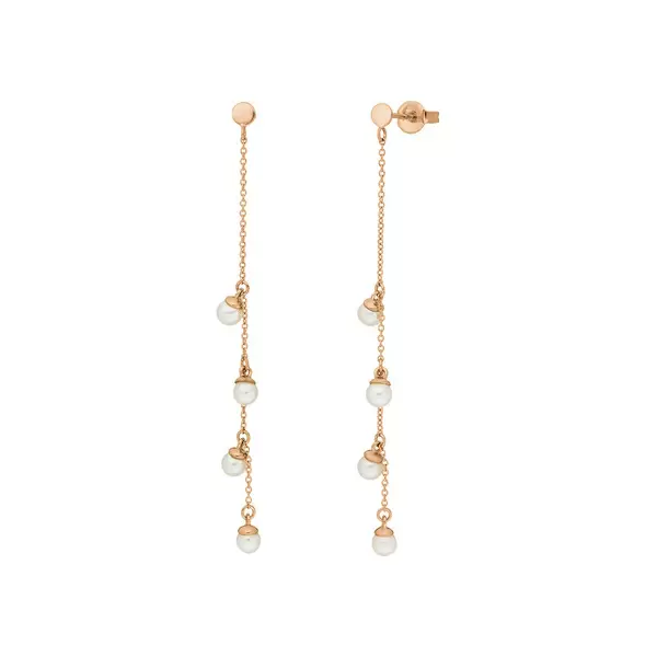 Leaf Jewelry Ohrringe Perle Kette, 14 K Rosegold Online Outlet